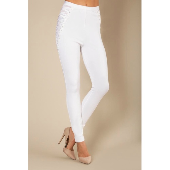 Palm Beach Boutique Pants - Lace Up Sided Bandage Pants